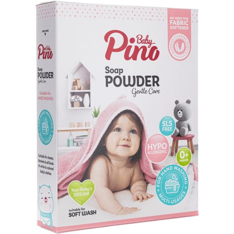 پودر صابون نوزاد پینو بیبی pino baby مناسب شست و شو با دست